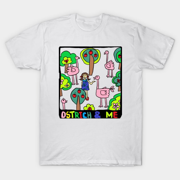 Ostrich and me T-Shirt by zzzozzo